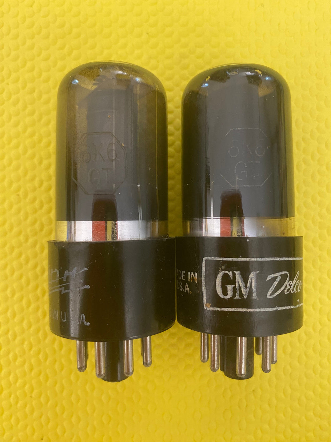 Matched Pair Ken-Rad 6K6 6K6GT Vacuum Tubes Valves Black Glass NOS-Testing