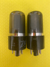 Load image into Gallery viewer, Matched Pair Ken-Rad 6K6 6K6GT Vacuum Tubes Valves Black Glass NOS-Testing
