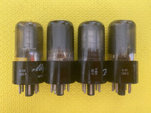 Load image into Gallery viewer, 4 Ken-Rad 6K6 6K6GT Vacuum Tubes Valves Black Glass Lot Of Four
