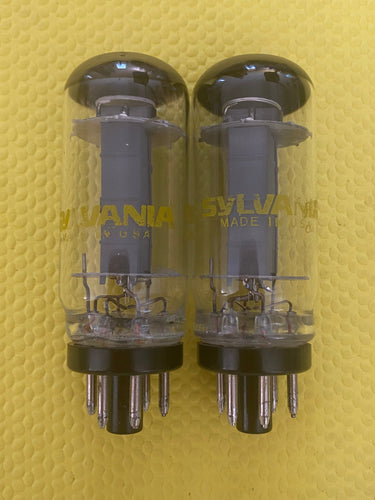 Matched Pair Sylvania 50L6 Vacuum Tubes Valves NOS NIB