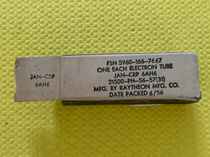 Raytheon 6AH6 JANCRP6AH6 Vacuum Tube Valve Milspec NOS NIB