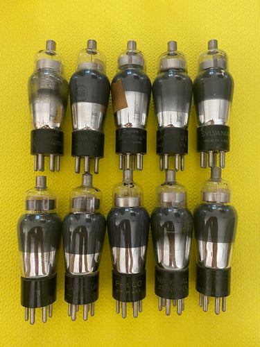 10 US-Made 6D6 Vacuum Tubes Valves Gray Glass Lot of Ten