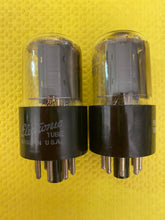 Load image into Gallery viewer, Matched Pair General Electric GE 6SN7 6SN7GTB Vacuum Tubes Valves Copper Support Rods NOS-Testing
