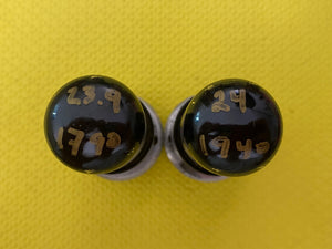 Matched Pair Tung-Sol 6K6 6K6GT Vacuum Tubes Valves Black Glass