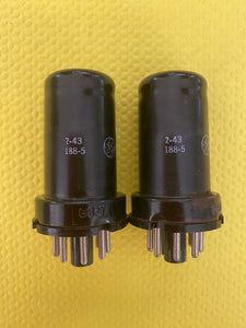 Matched Pair General Electric GE 6SJ7 6J8P JANCG6SJ7 Milspec Vacuum Tubes Valves NOS NIB