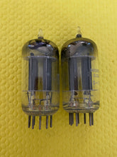 Load image into Gallery viewer, Matched Pair RCA 5963 12AU7 12AU7A Vacuum Tubes Valves Black Plate Industrial-Grade
