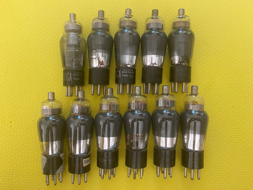 11 RCA 6D6 Vacuum Tubes Valves Gray Glass Lot of Eleven