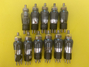 11 RCA 6D6 Vacuum Tubes Valves Gray Glass Lot of Eleven