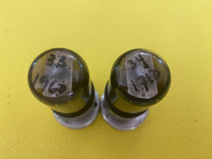 Matched Pair Ken-Rad 6K6 6K6GT Vacuum Tubes Valves Black Glass NOS-Testing
