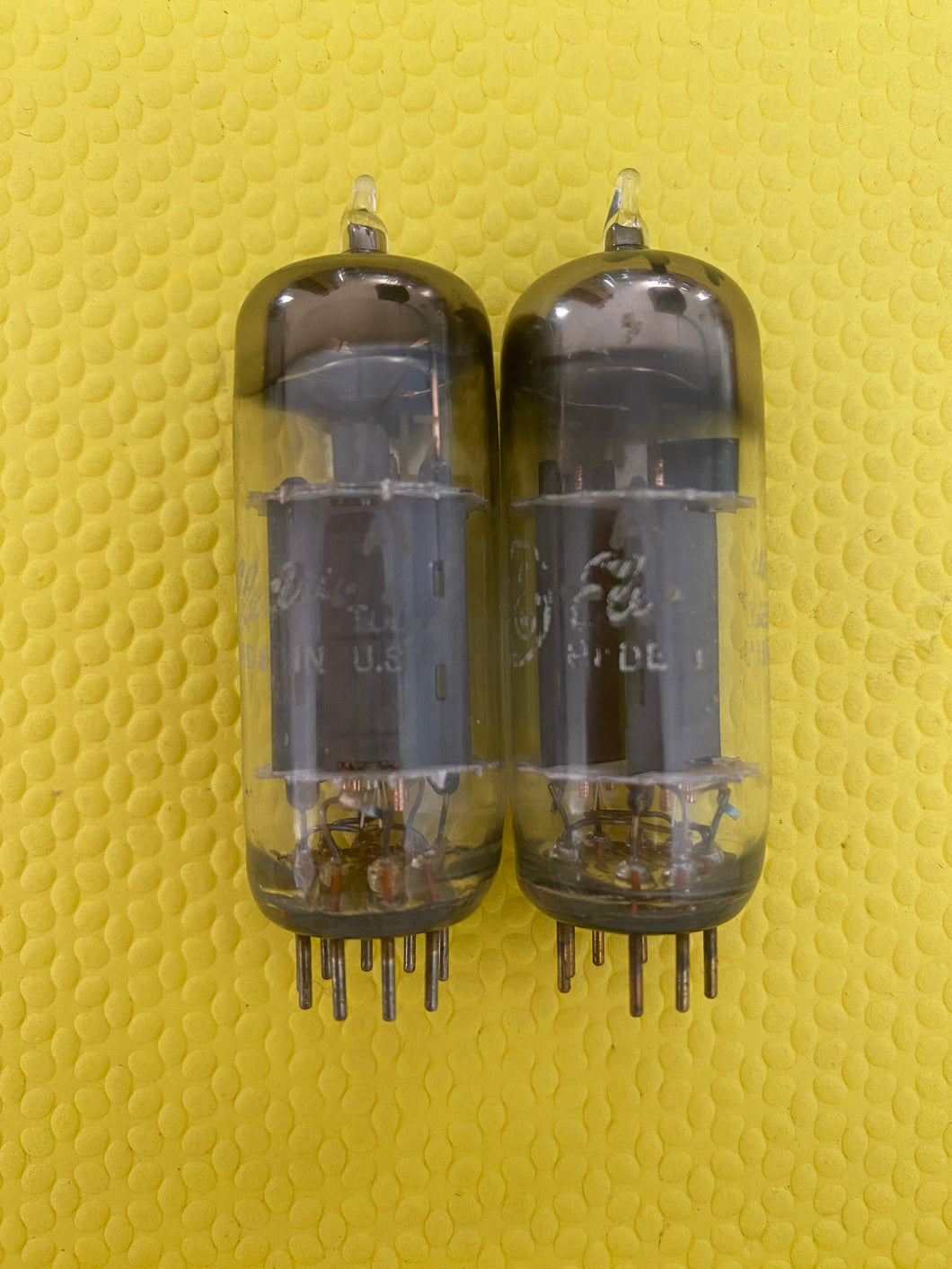 Matched Pair General Electric GE 12BH7 12BH7A Vacuum Tubes Valves 12AU7 Substitute For Tube Rolling NOS-Testing