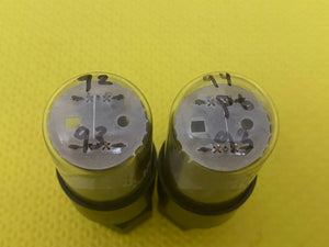 Matched Pair General Electric GE 6SN7 6SN7GTB Vacuum Tubes Valves Copper Support Rods Top Filament NOS NIB
