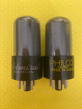 Load image into Gallery viewer, Matched Pair RCA 6K6 6K6GT Vacuum Tubes Valves Gray Glass
