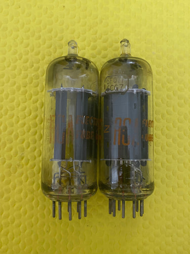 Matched Pair RCA 6FQ7 / 6CG7 Vacuum Tubes Valves