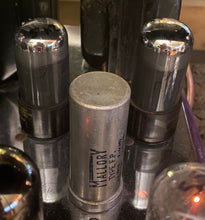 Load image into Gallery viewer, Matched Pair Sylvania 6V6 6V6GT Gray And Silver Bottle Silver Top Vacuum Tubes NOS-Testing
