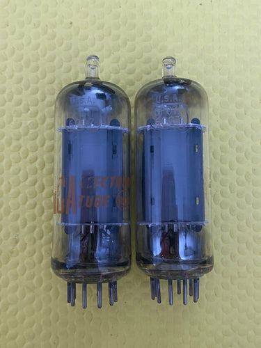 Matched Pair RCA 6FQ7 / 6CG7 Vacuum Tubes Valves