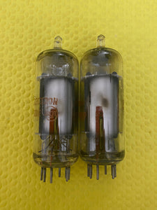 Matched Pair RCA 6FQ7 / 6CG7 Vacuum Tubes Valves