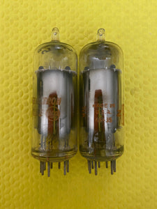 Matched Pair RCA 6FQ7 / 6CG7 Vacuum Tubes Valves