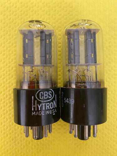 Matched Pair CBS Hytron 12SN7 12SN7GT Vacuum Tubes Valves Black T Plates NOS NIB
