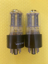 Load image into Gallery viewer, Matched Pair CBS Hytron 12SN7 12SN7GT Vacuum Tubes Valves Black T Plates NOS NIB
