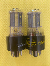 Load image into Gallery viewer, Matched Pair CBS Hytron 12SN7 12SN7GT Vacuum Tubes Valves Black T Plates NOS NIB
