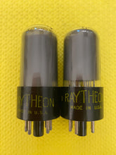 Load image into Gallery viewer, Matched Pair Raytheon 6V6 6V6GT Vacuum Tubes Valves Gray Glass
