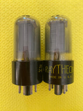 Load image into Gallery viewer, Matched Pair Raytheon 6V6 6V6GT Vacuum Tubes Gray Glass NOS-Testing
