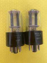 Load image into Gallery viewer, Matched Pair RCA 6SN7 6SN7GTB Vacuum Tubes Valves Phono Grade Copper Support Rods NOS-Testing
