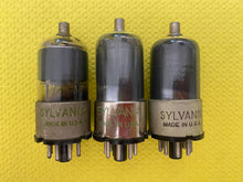 Load image into Gallery viewer, 3 Sylvania 12A8 12A8GT Vacuum Tubes Lot Of Three
