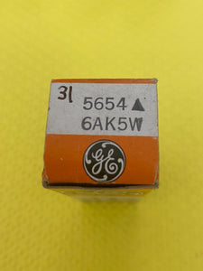 General Electric GE 5654 6AK5W 6J2 Milspec Industrial Vacuum Tube Valve NOS NIB