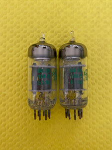 Matched Pair General Electric GE 6C4 6C4WA Vacuum Tubes Valves Milspec NOS NIB