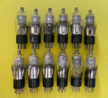 Load image into Gallery viewer, 12 US-Made 6F7 Vacuum Tubes Mesh Plate Shoulder Style Bottle Mesh Plate Lot Of Twelve
