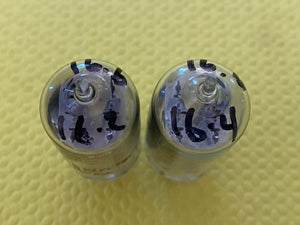 Matched Pair RCA Clear Top 12AU7 12AU7A Vacuum Tubes Valves Steel Support Rods NOS-Testing