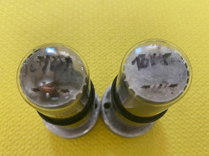 Matched Pair General Electric GE 6SN7 6SN7GTB Vacuum Tubes Valves Copper Support Rods