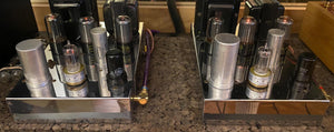 Matched Pair RCA Clear Top 12AU7 12AU7A Vacuum Tubes Valves Steel Support Rods NOS-Testing