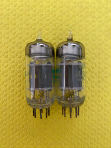 Matched Pair General Electric GE 6C4 6C4WA Vacuum Tubes Valves Milspec NOS NIB