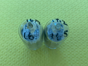 Matched Pair RCA Clear Top 12AU7 12AU7A Vacuum Tubes Valves Steel Support Rods NOS-Testing