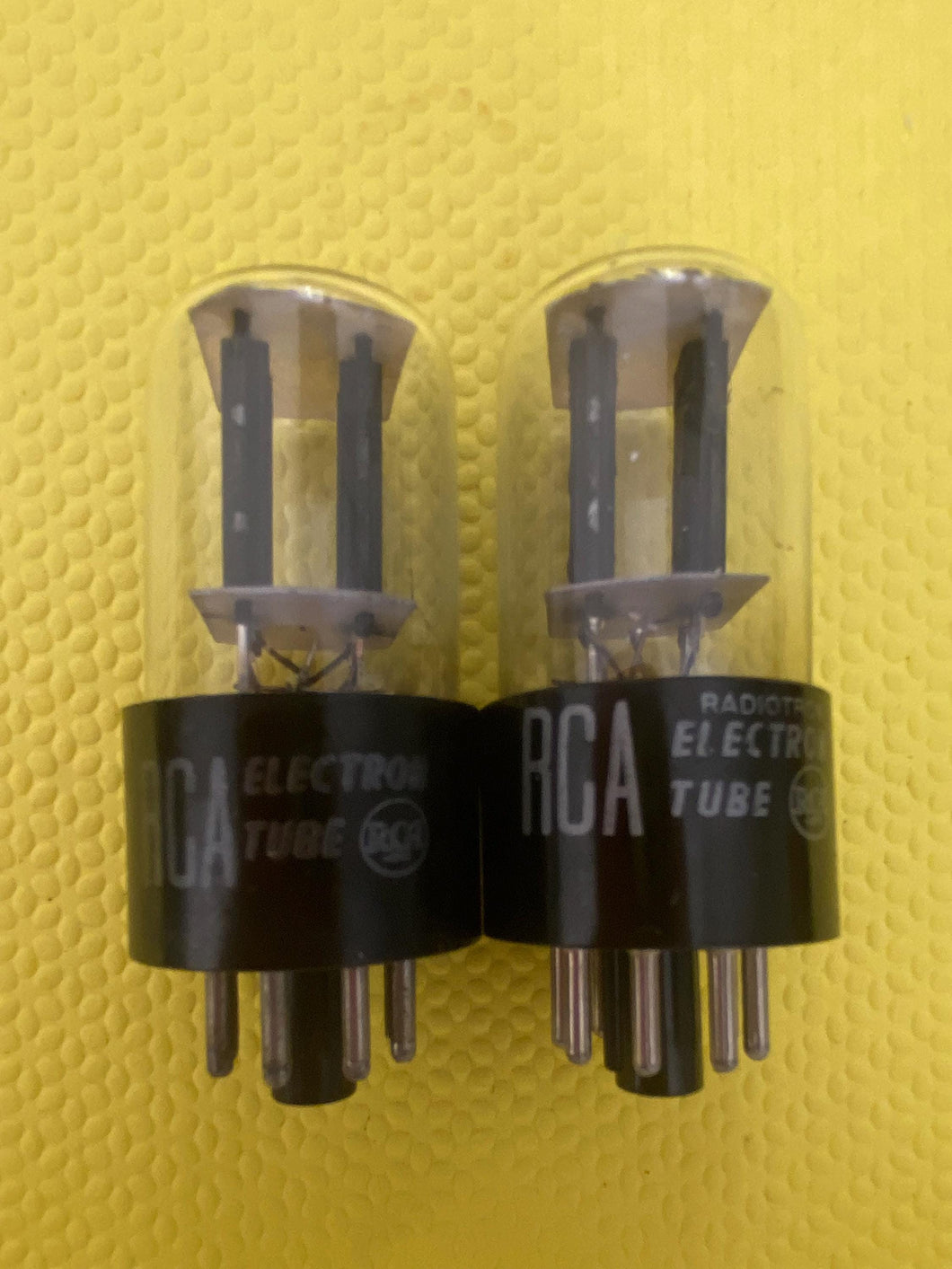 Matched Pair RCA 6SN7 6SN7GTB Vacuum Tubes Valves Copper Support Rods