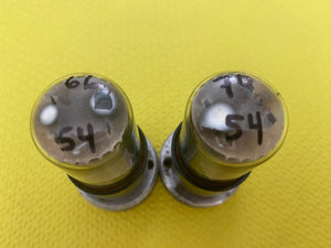 Matched Pair General Electric GE 12SN7 12SN7GT Vacuum Tubes Valves Copper Support Rods