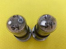 Load image into Gallery viewer, Matched Pair General Electric GE 12SN7 12SN7GT Vacuum Tubes Valves Copper Support Rods
