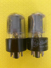 Load image into Gallery viewer, Matched Pair General Electric GE 12SN7 12SN7GT Vacuum Tubes Valves Copper Support Rods NOS-Testing
