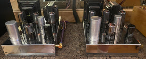 Matched Pair General Electric GE 6SN7 6SN7GTB Vacuum Tubes Valves Copper Support Rods
