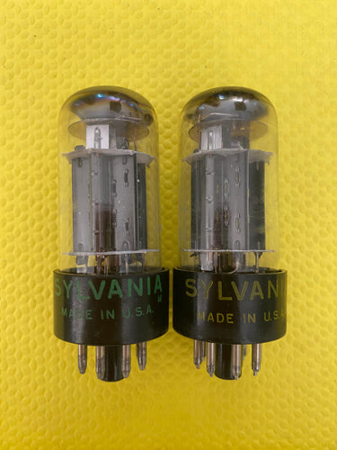 Matched Pair Sylvania 6BL7 6BL7GTA Vacuum Tubes Valves Triple 3 Mica NOS NIB