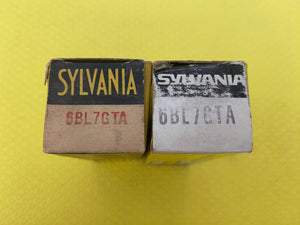Matched Pair Sylvania 6BL7 6BL7GTA Vacuum Tubes Valves Triple 3 Mica NOS NIB