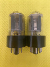 Load image into Gallery viewer, Matched Pair General Electric GE 12SN7 12SN7GT Vacuum Tubes Valves Copper Support Rods
