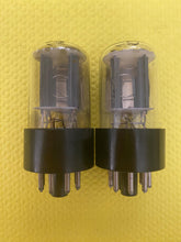 Load image into Gallery viewer, Matched Pair General Electric GE 12SN7 12SN7GT Vacuum Tubes Copper Support Rods
