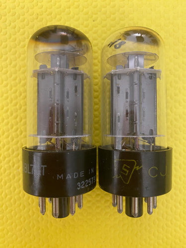 Matched Pair Sylvania 6BL7 6BL7GTA Vacuum Tubes Valves Triple 3 Mica Black Plates