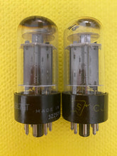 Load image into Gallery viewer, Matched Pair Sylvania 6BL7 6BL7GTA Vacuum Tubes Triple 3 Mica Black Plates
