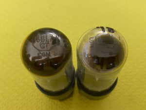 Matched Pair Sylvania 6BL7 6BL7GTA Vacuum Tubes Valves Triple 3 Mica Black Plates