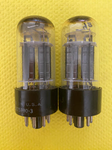 Matched Pair Sylvania 6BL7 6BL7GTA Vacuum Tubes Valves Triple 3 Mica Black Plates
