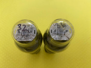 Matched Pair General Electric GE 6P5 6P5G Vacuum Tubes Valves Black Plates Foil Getters Shoulder ST Shape